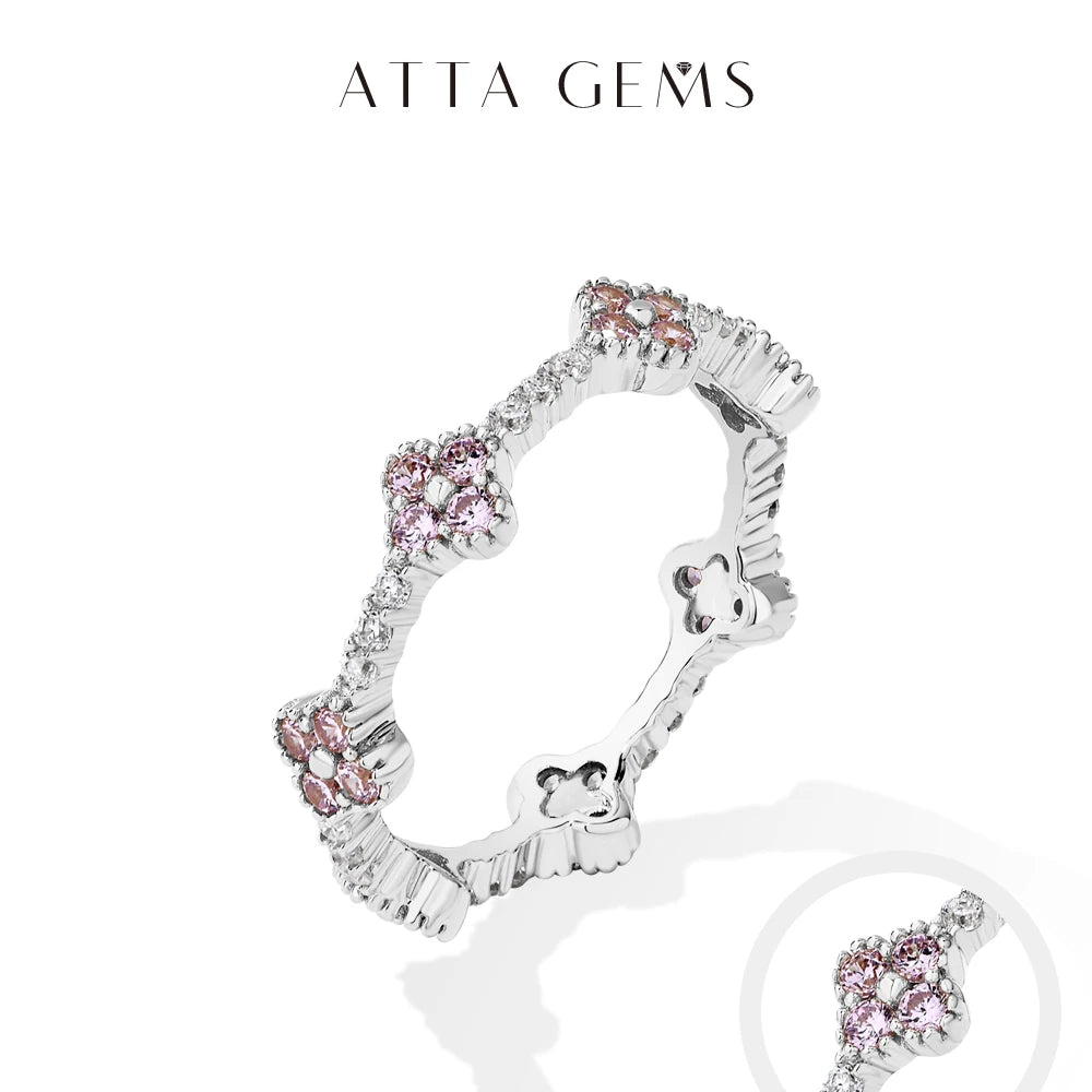 Eternity DVVS1 Moissanite Ring for Women 100% Real 925 Sterling Silver Gold Plated Wedding Party Charm Fine Jewelry New