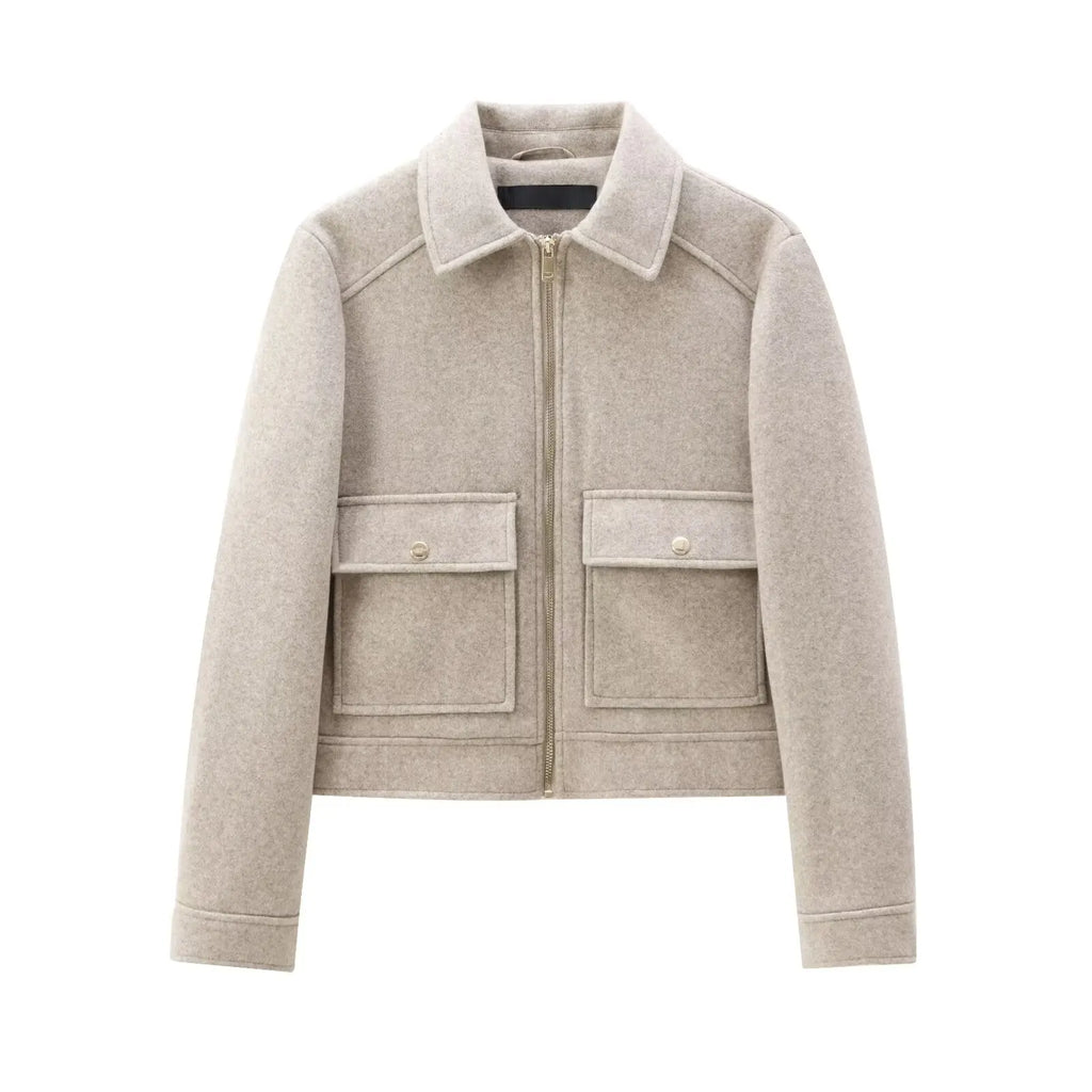 Elegant Zip-Up Winter Jacket