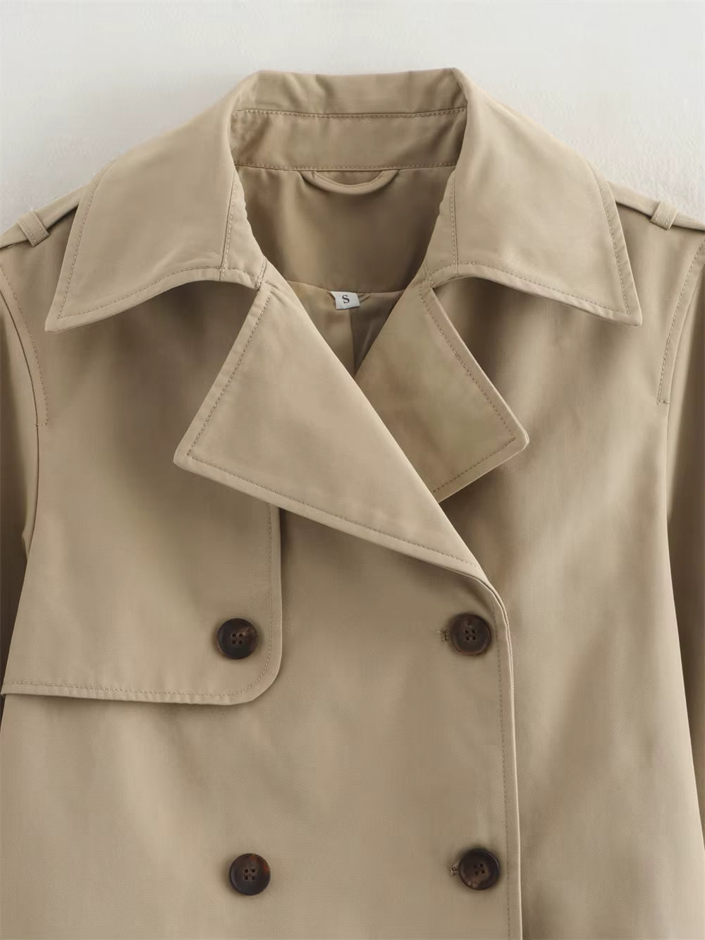 Cropped Vintage Trench Jacket