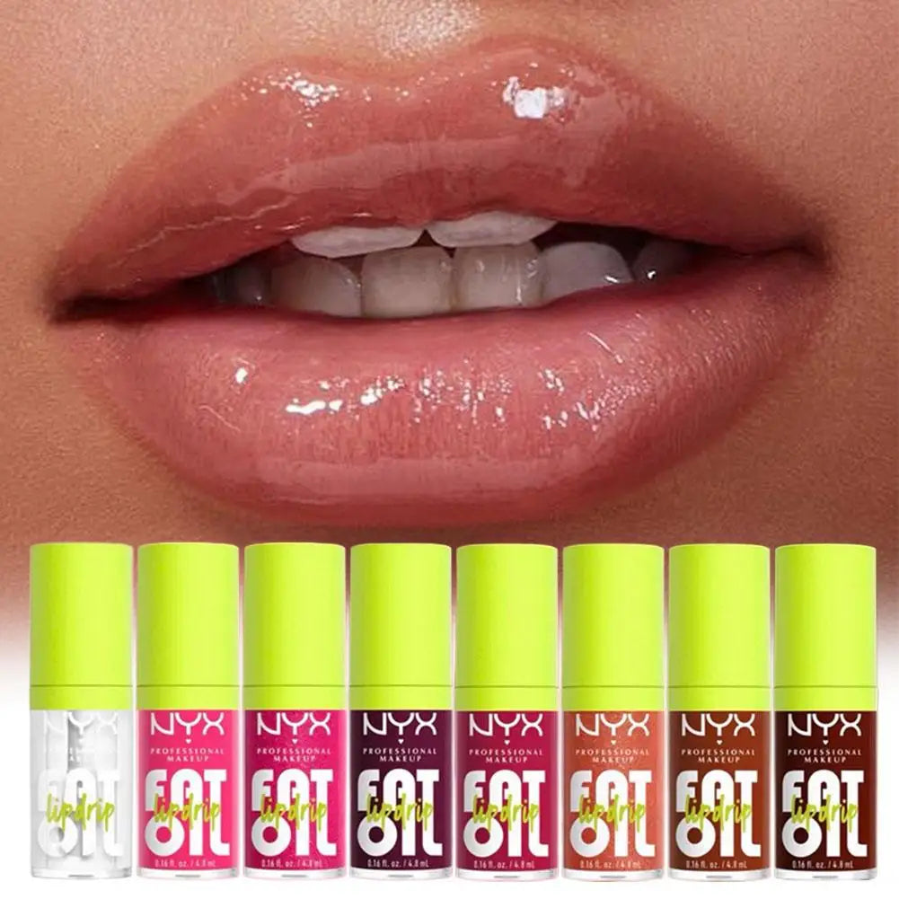 Fatoil 8 Color Water-Like Mirror Lip Gloss Lastingly Moisturizes Lips Repair Damaged Lip Creates Plump and Glossy Lip Look