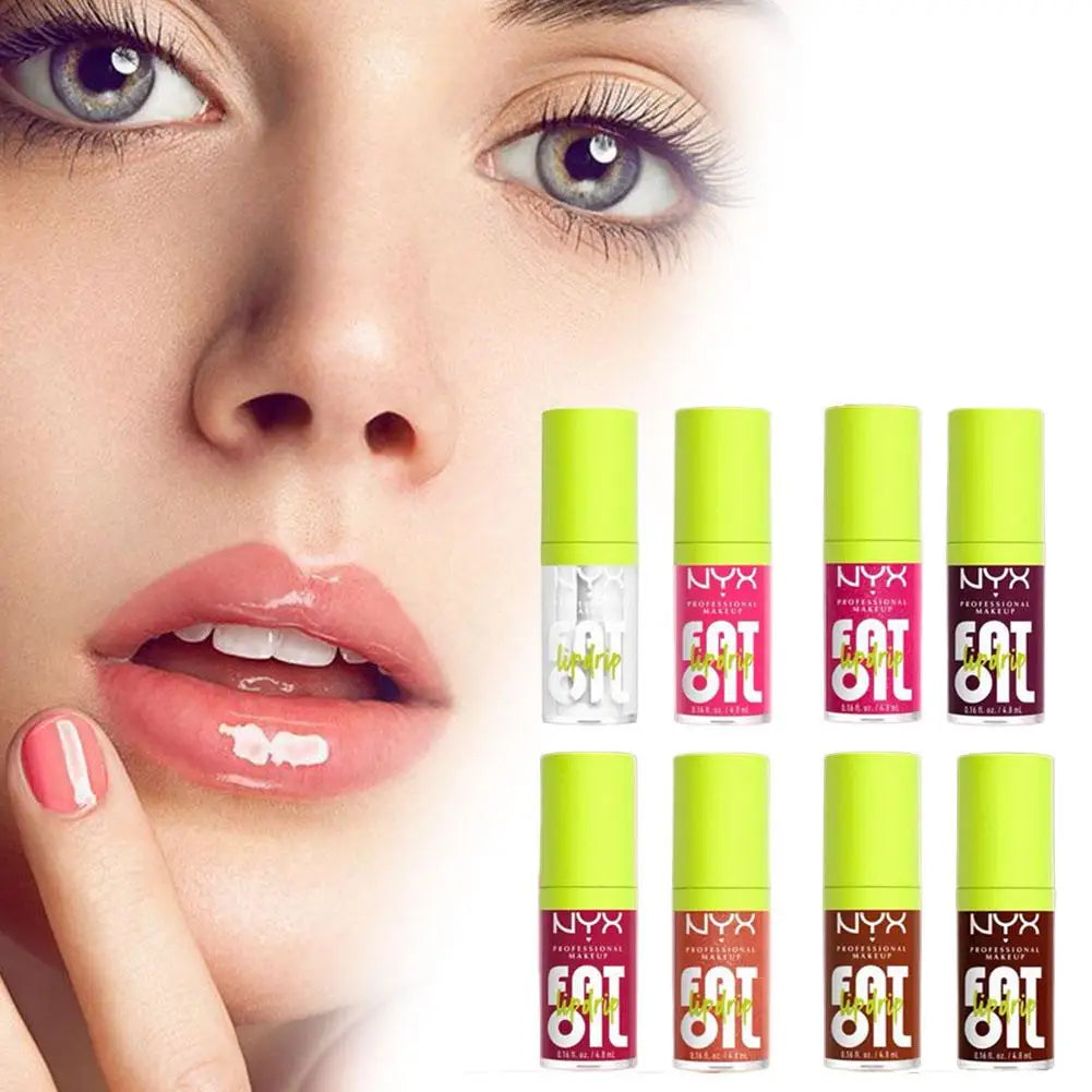 Fatoil 8 Color Water-Like Mirror Lip Gloss Lastingly Moisturizes Lips Repair Damaged Lip Creates Plump and Glossy Lip Look