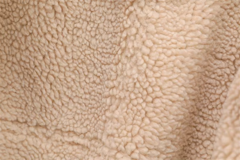 Thick Warm Faux Shearling Jacket Vintage Coat