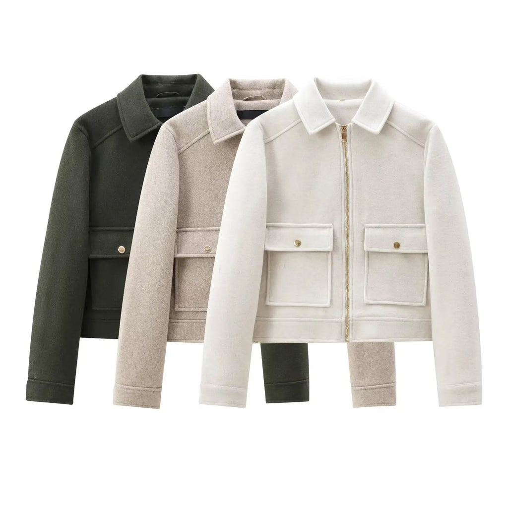 Elegant Zip-Up Winter Jacket