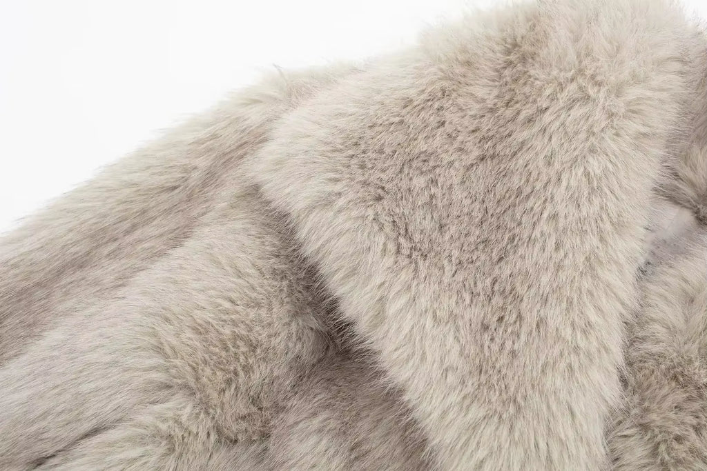 Cropped Faux Fur Jacket