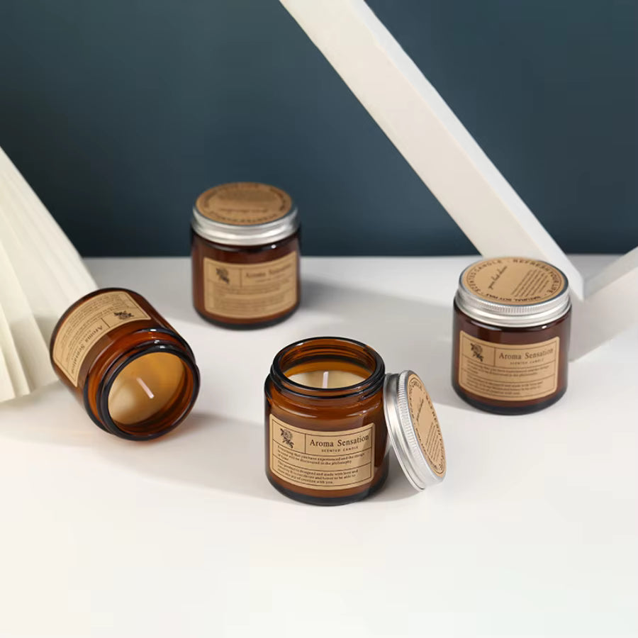 Amber Glass Scented Candle