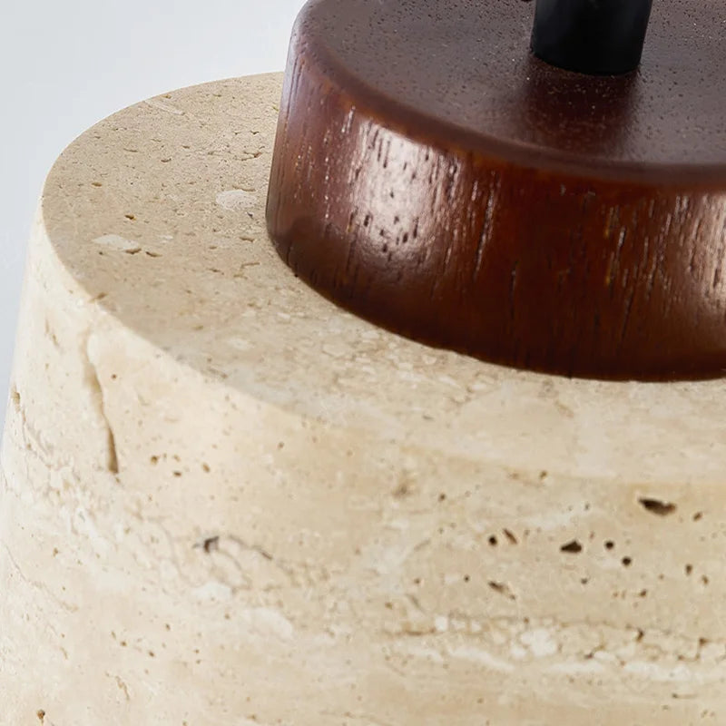 Japanese Modern Designer Wabi-Sabai Bedroom Bedside Lighting Bar B&B Yellow Cave Stone Chandelier Bedside Hanging Wire Lamp