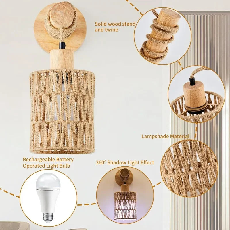 Hemp Rope Wall Lamp