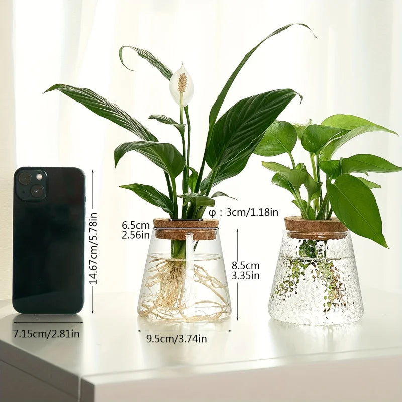 1Pc, Glass Planter Propagation Station Vase Rack Tabletop Hydroponic Plants Cuttings Office Home Decoration