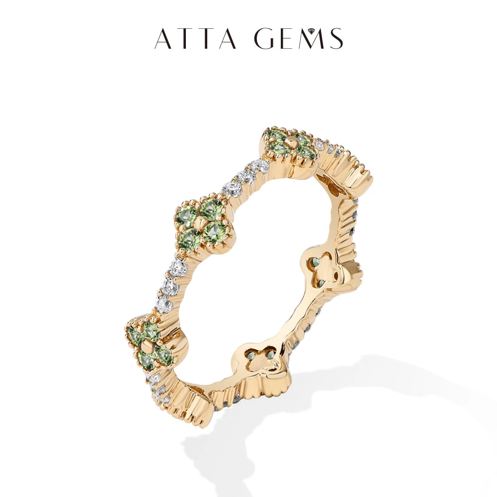 Eternity DVVS1 Moissanite Ring for Women 100% Real 925 Sterling Silver Gold Plated Wedding Party Charm Fine Jewelry New