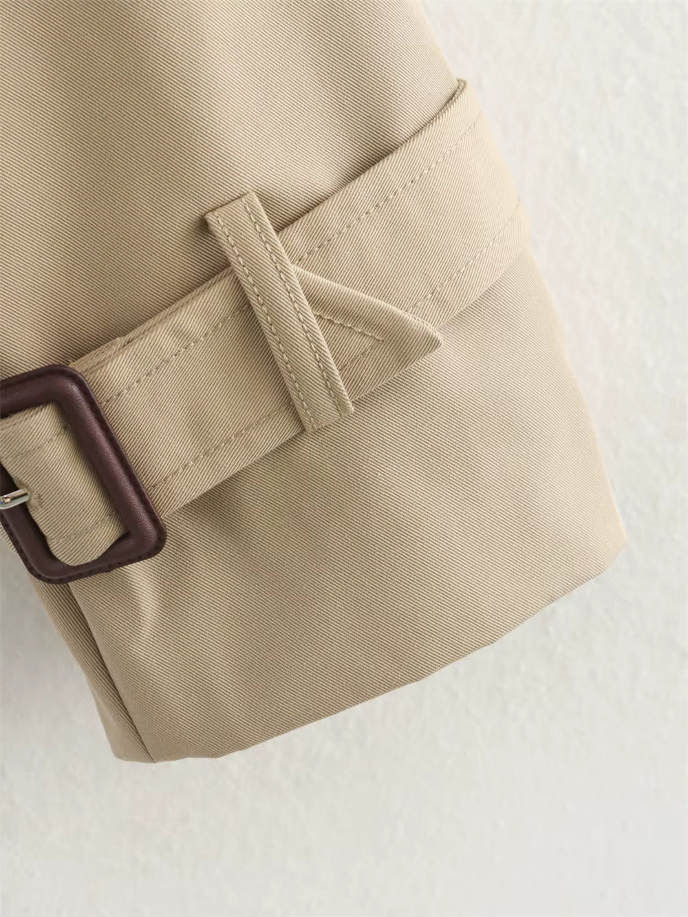 Cropped Vintage Trench Jacket