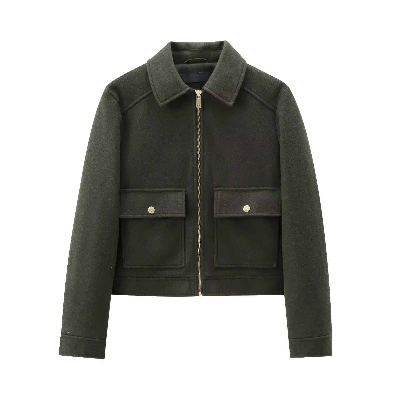 Elegant Zip-Up Winter Jacket